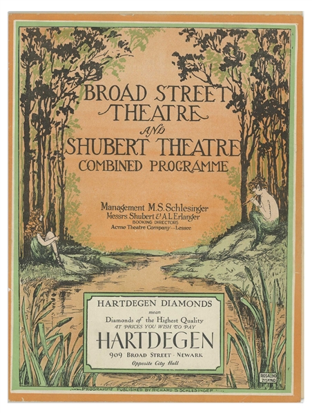 1929 Newark's Shubert Theatre 20pp. Program Promoting ''A Night in Venice'' -- Moe Howard Listed as ''Harry Howard'' in Cast, as Well as Shemp Howard & Larry Fine -- 6'' x 8'', Split Spine, Very Good